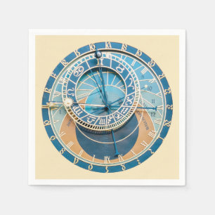 Closeup on Prague Astronomical Clock, Czech R. Napkin