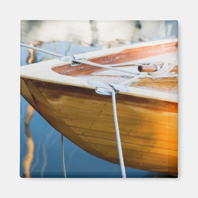 Closeup On Tied Up Boat Magnet (Front)