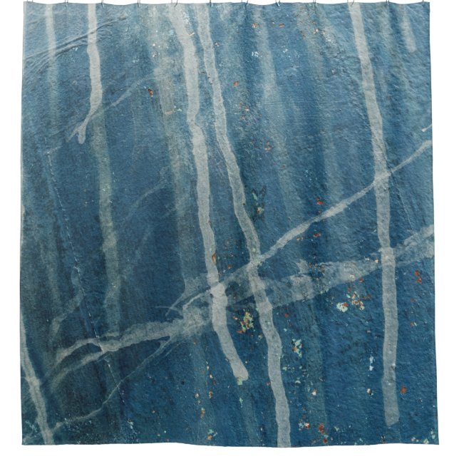 Closeup photo of blue wall paint (Front)