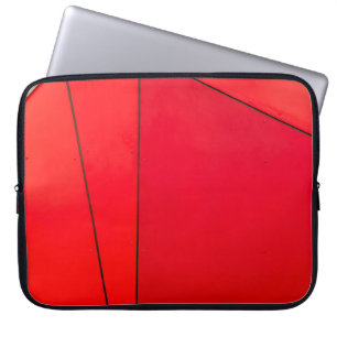 Closeup photo of red board laptop sleeve