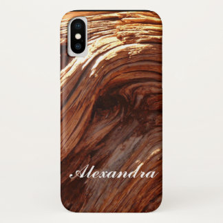 closeup photo of the rings on a tree trunk iPhone x case
