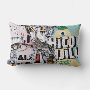 Closeup photo of torn papers lumbar pillow