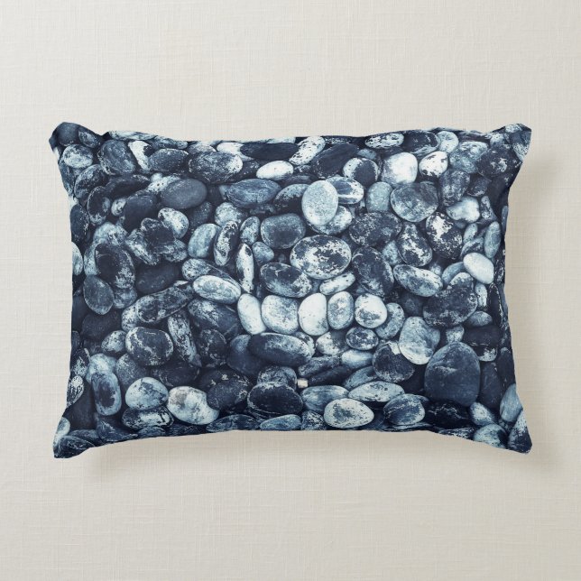 Closeup photography of stones accent pillow (Front)