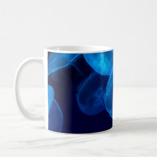 CLOSEUP PHOTOGRAPHY OF SWARM OF JELLYFISH COFFEE MUG