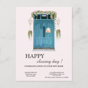 Closing Day New Home Real Estate Realtor Postcard