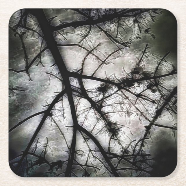 Closing In Square Paper Coaster (Front)