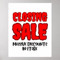 Closing Sale Sign, Retail Store Signage, Boutique