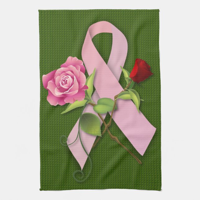 Closure for the Breast Cancer Survivor Kitchen Towel (Vertical)