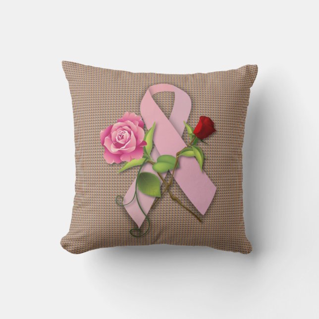 Closure for the Breast Cancer Survivor Throw Pillow (Front)