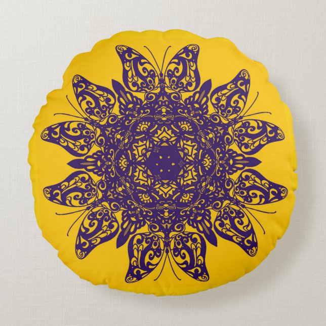 CLOSURE mandala round pillow | TRIVE collection  (Front)