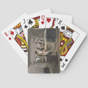 Cloth Dressers, from `Costume of Yorkshire' engrav Playing Cards