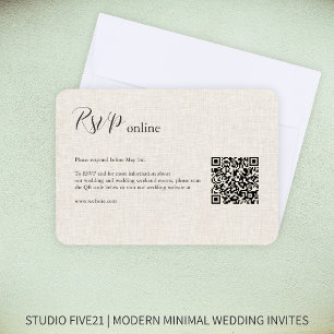 Cloth • Elegant Modern Wedding RSVP Card