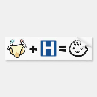 Cloth + Hospital = Happy Baby Bumper Sticker