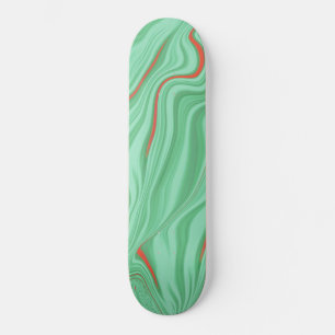 Cloth in curves with light mint green tones skateboard
