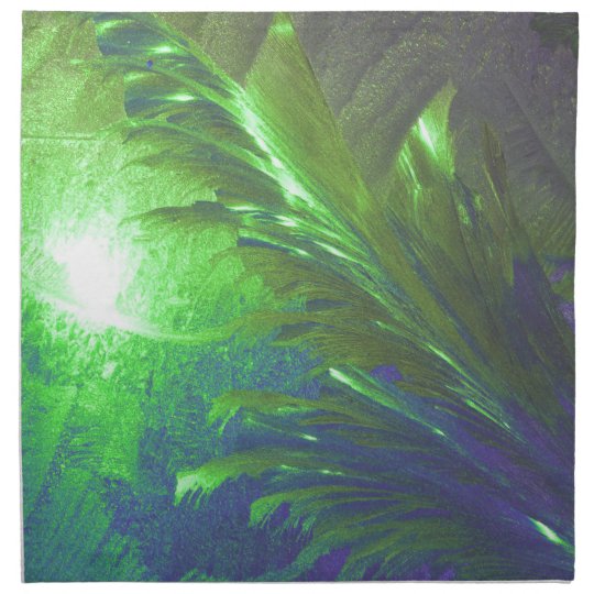 Cloth napkins abstract green purple