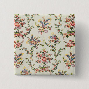 Cloth woven for Queen Marie Antoinette at the Pala 2 Inch Square Button