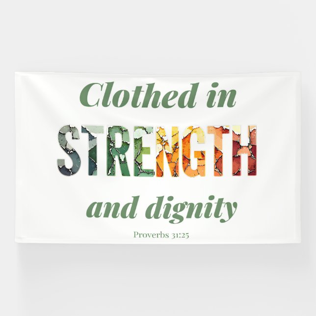 Clothed in Strength and Dignity Banner (Horizontal)