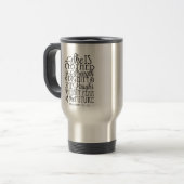 Clothed in Strength & Dignity Travel Mug (Front Left)