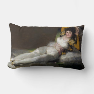 Clothed Maja (by Francisco Goya) Lumbar Pillow