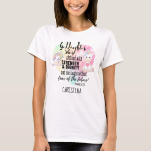 Clothed Strength Dignity Teen GODDAUGHTER Quote  T T-Shirt