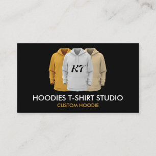 Clothes Apparel Sweatshirt Custom Monogram Hoodies Business Card