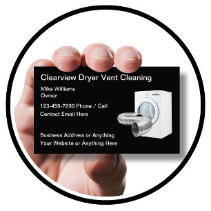 Clothes Dryer Appliance Vent Cleaning Business Card