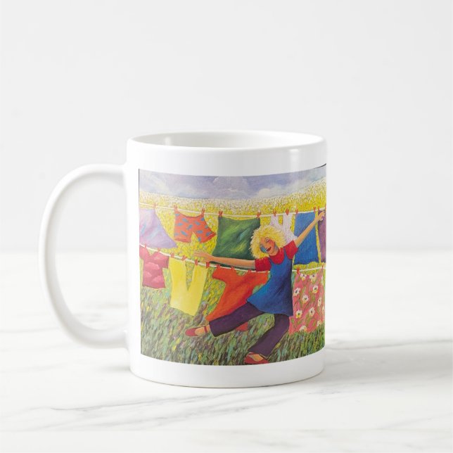 Clothesline Dance Coffee Mug (Left)