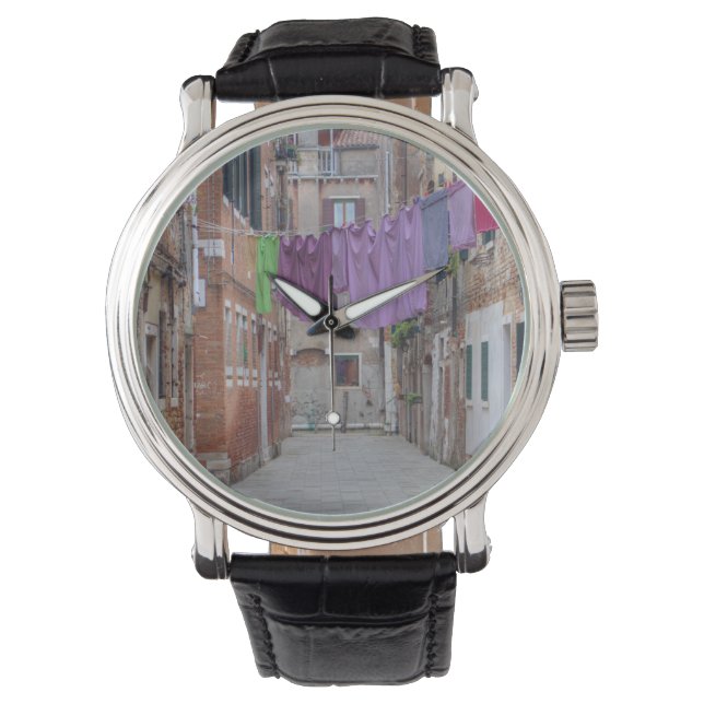 Clothesline In Venice Italy Watch (Front)