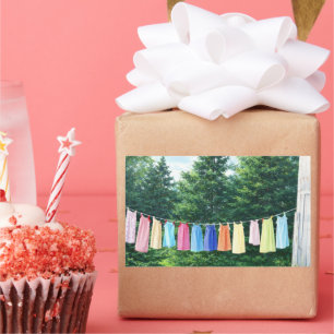 Clothesline Sticker Nostalgic Laundry Line