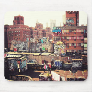 Clotheslines and Graffiti Mouse Pad