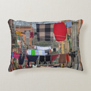 Clotheslines In Venice Italy Decorative Pillow