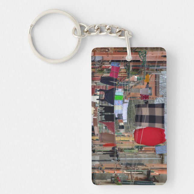 Clotheslines In Venice Italy Keychain (Front)