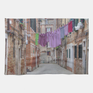 Clotheslines In Venice Italy Kitchen Towel