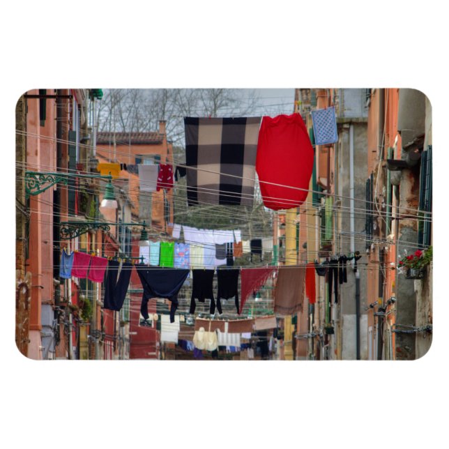 Clotheslines In Venice Italy Magnet (Horizontal)