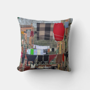 Clotheslines In Venice Italy Throw Pillow