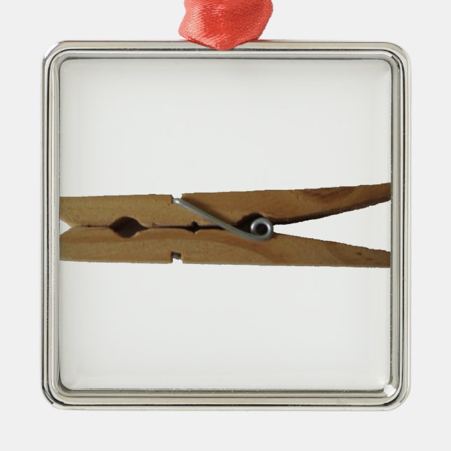 Clothespin Metal Ornament (Front)