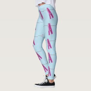 Clothespin washing line peg leggings