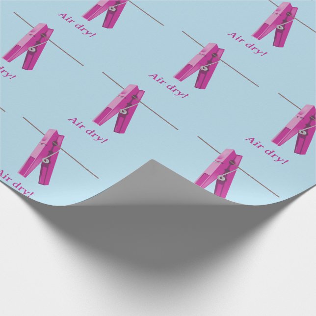 Clothespin washing line peg wrapping paper (Corner)
