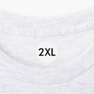 Clothing 2XL Size Labels for Clothes Apparel