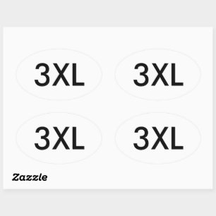 Clothing 3XL Size Labels for Clothes Apparel