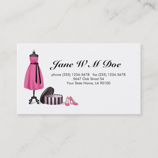 Clothing Alteration Services Business Card (Front)