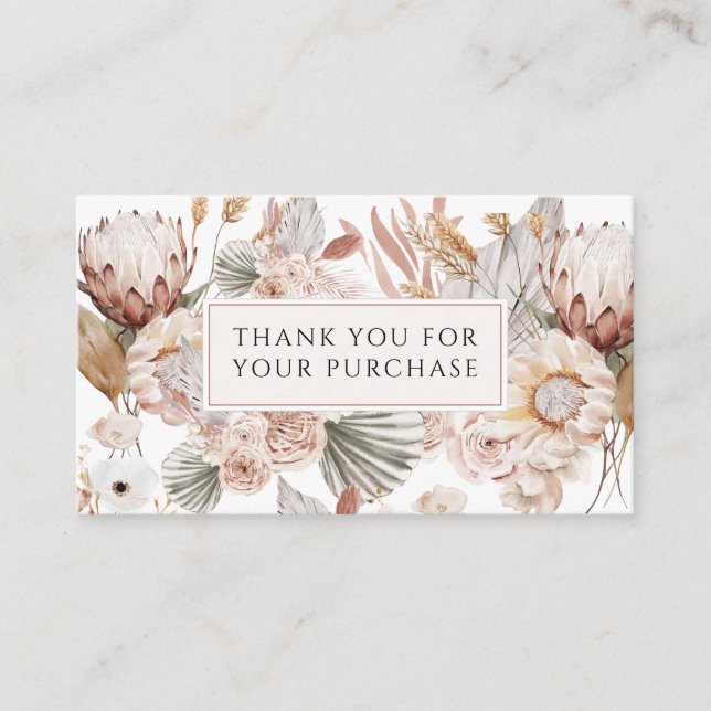 Clothing Boutique Terracotta Thank You Enclosure Card (Front)