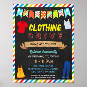Clothing Drive event template Poster