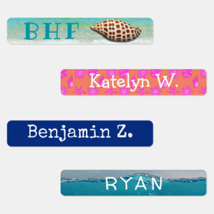 Clothing Labels Ocean Personalized Boys Girls