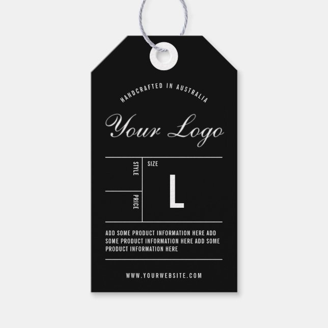 Clothing Logo Hang Price Tag (Front)
