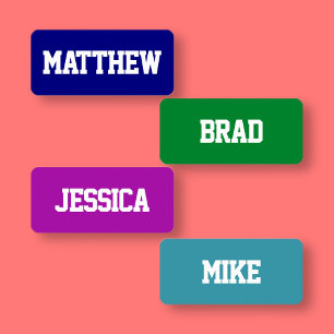 Clothing Names White on Multiple Colours