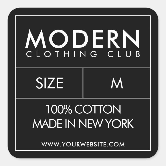 Clothing Neck Label Stickers Design (Front)