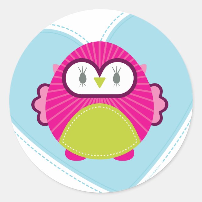CLOTHING :: owl - hoot Classic Round Sticker (Front)