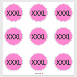 Clothing Size Stickers Labels