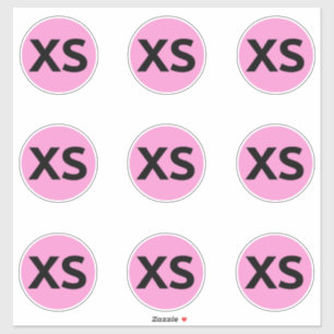 Clothing Size Stickers Labels